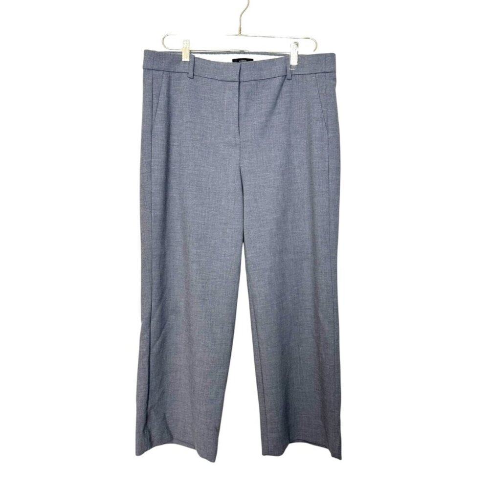 J Crew High-rise Peyton Wide-Leg Pant Four-Season‎ Stretch Women 14 Graphite